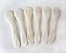 Marycrafts Set of 6 White Mother of Pearl MOP Caviar Spoons W Round Handle