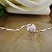 Merdia S925 Sterling Silver Dull Polish Hollow Bead Pendant Necklace 18