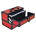SHANY Chic Makeup Train Case Cosmetic Box Portable Makeup Case Cosmetics Beauty Organizer Jewelry storage with Locks, Multi trays Makeup Storage Box with Makeup Mirror - Ruby Red