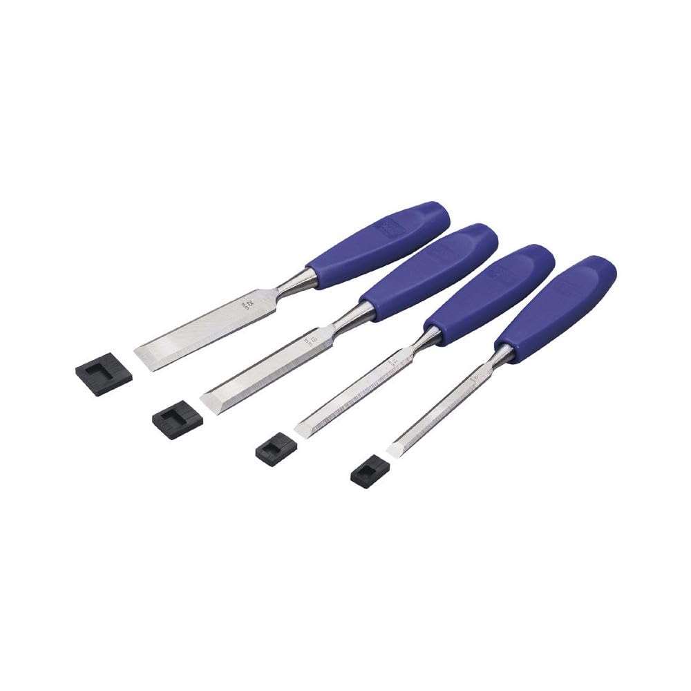 Draper 69619 4-Piece Wood Chisel Set , Blue