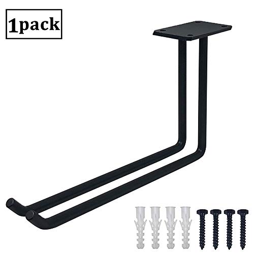FRMSAET Ceiling Mounted Storage Rack Heavy Duty Metal Overhead Garage Storage Rack Tools Holder Hanger Garage Bracket Wall Organization Storage Shelf System-Easy to Install (Small, 1 Pack)
