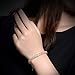 Mytys Fashion Mesh Bracelet Crystals Fishnet Bracelets Silver Bangle for Women
