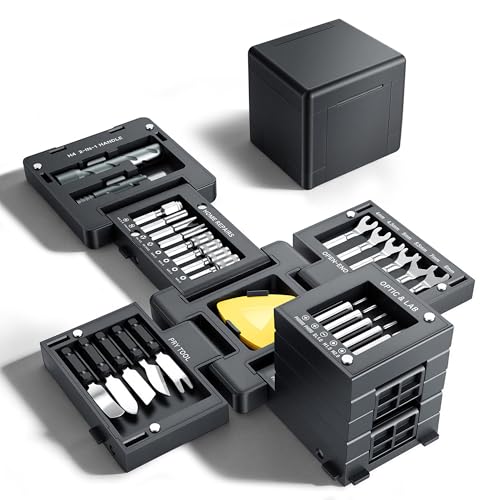55 in 1 Precision Magnetic Screwdriver Set, Electronics Repair Kit with Foldable