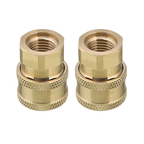 RIDGE WASHER Pressure Washer Coupler, Brass Fittings, 1/4 Inch Quick