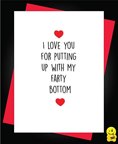 Funny Rude Birthday Anniversary Card Husband Wife Farty Bottom A56 Amazon Co Uk Office Products