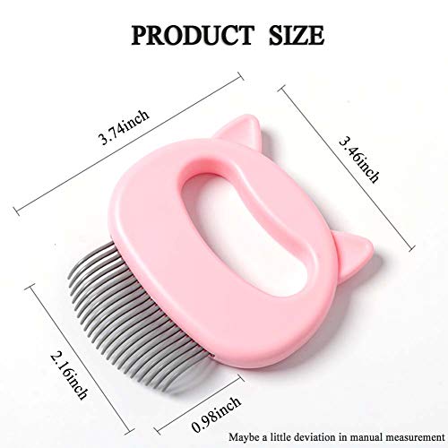 Leos Paw Pet Cat Hair Removal Massaging Shell Comb Comfy Deshedding Brush for Grooming and Shedding Short Hair Dog Hair Remover Massage Comb Slicker Hair Removal Cleaning Undercoat Brush Tool (Green)