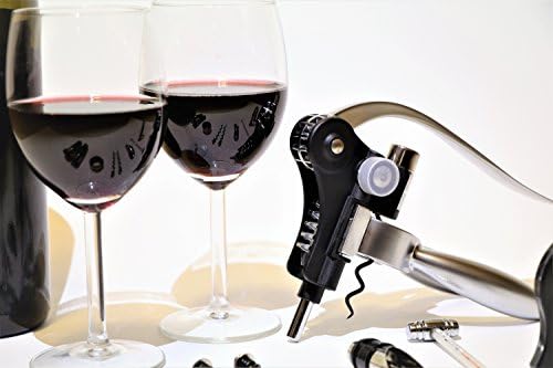 Carpe Vinum-Rabbit Style Elegant Corkscrew–Perfect Gift Set From Decorative Wood,The Set That Makes You A Professional Include Opener With 9 Accessories For Wine, 2 Vaccum Stoppers,Silver