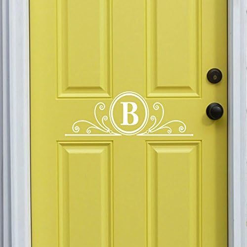 Personalized Letter Floral Front Door Stickers Initials Vinyl Door Decals Christmas Decorations