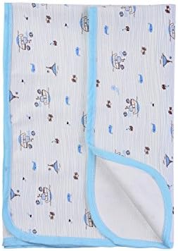 BUYBUYGO Diaper Changing Pads Ecological Cotton - Mother or Baby Multiuse Waterproof Reusable Mats Cover for Car Bed and Home Portable Change Cover Crib Pads (36.8" x 29.5", Blue)