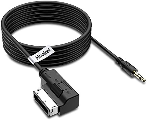 Hsakei Portable Music Interface AMI MMI AUX Adapter Cable 3.5mm Jack Aux-IN MP3 Cable for Audi A3/A4/A5/A6/A8/Q5/Q7/R8/TT,etc.
