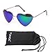 FUNOC Retro Metal Frame Heart Shaped Shape Gradient Sunglasses Eyewear