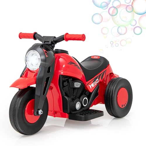 OLAKIDS Kids Motorcycle, 6V Electric Ride On Car with Automatic Bubble Function…