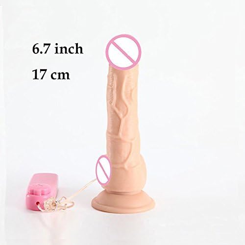 QEARLJAMIE di l -do Vi br a-tor Realistic Artifical Flexible Pen is Electric Fake Vib-rat- ing Dick Big Suction Cup di l -do Dong S -ex Product For Women [ 6.7inch ]