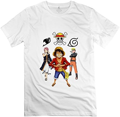 AOPO Fairy Tail One Piece NARUTO Anime O-Neck Shirt For Men