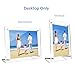 NIUBEE 4x6 Clear Acrylic Desktop Picture Frame, Beveled Frameless Plexiglass Photo Photography Display with Standoff