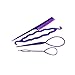 4Pcs Set Hair Styling Clip Bun Donut Twist Braid Ponytail Maker Accessories Tool Purple