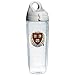 Tervis Made in USA Double Walled Harvard University Crimson Insulated Tumbler Cup Keeps Drinks Cold & Hot, 24oz Water Bottle - Gray Lid, Logo