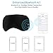 Bluetooth Sleep Eye Mask with Wireless Headphones, LC-dolida Sleeping Travel Eye Cover Music Bluetooth Headsets with Microphone for iPhone X, 8, Android Cell Phones iPad Tablets Black