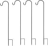 Fuuner 90cm Shepherds Hooks 4 Pack for Garden Lights & Lanterns view 1