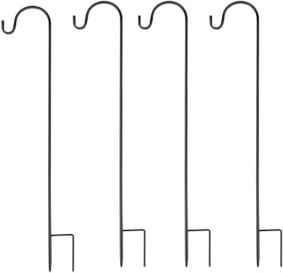 Fuuner 90cm Shepherds Hooks 4 Pack for Garden Lights & Lanterns
