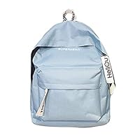 School Bags Backpacks for Teens Girls,Pure-Colour College School Casual Daypack Laptop Travel Bag Lightweight Cute Bookbags,Blue