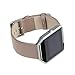 For Fitbit Blaze Bands, bayite Accessory Leather Wristband for Fitbit Blaze Smart Watch Mist Grey Large 6.3 - 8.1 inches