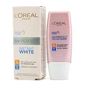 L'Oreal Paris UV Perfect Instant White Protect Long-lasting to 12hrs SPF 50+ UVB, UVA Pa++++ (30 ml)