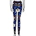 Perman Womens' Printed Stretchy Pants Skinny Leggings Pants (M, Blue)