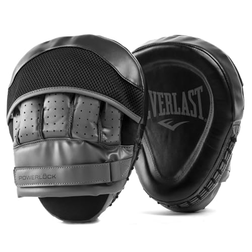 Everlast Powerlock R Boxing Pads (Black), Muay Thai, Men, Women