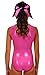 TumbleWear Girl's Leotard Sophia | Hot Pink Sparkle-Child: 10-12