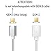 Braided USB Charging Cable MAGNITTO 3.3 Feet Premium Compact Magnetic for Samsung Galaxy S2 S3 S4 S6 S7, Note 2/3/4/5,LG G4 G3, Sony Xperia Z5 Fast Charging Data Transfer Cord Android (2 Pack Silver)