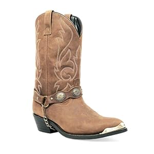 Men's Masterson J Toe Western Cowboy Boot With Chain Strap