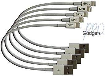 GadgetsPRO Lightning to USB Cable for all Apple Lightning devices, Short 0.2m/8in (5-pack)
