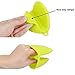 KEDSUM Heat Resistant Silicone Oven Mitts, 1 Pair of Extra Long Potholder Gloves with Bonus 1 Pair of Mini Cooking Pinch Grips, Non-Slip Cotton Lining Kitchen Glove for Baking, Barbeque, Green