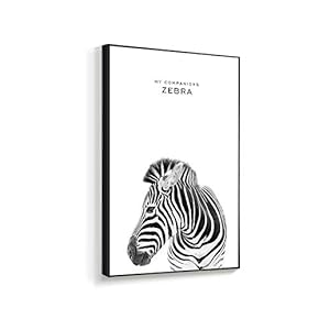Framed Canvas Wall Art for Living Room, Bedroom Zebra Canvas Prints for Home Decoration Ready to Hanging - 16x24 inches