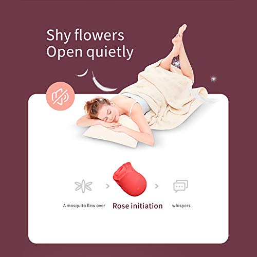 HXS Toys for Women Sucking Vibrator Rose Toy with 7 Intense Suction Rechargeable Clit Sucker Nipple Stimulator Massage Toys for Couples Special Gifts for Her (1pcs,Rose)
