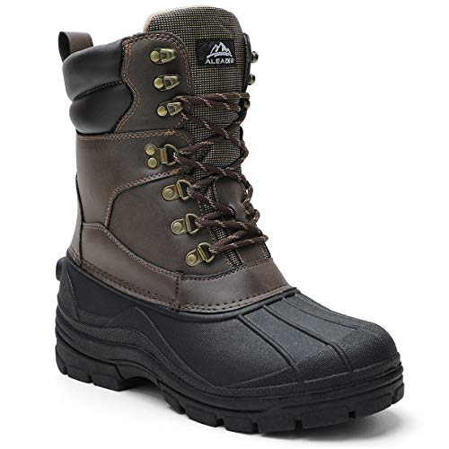 aleader men's insulated waterproof winter snow boots