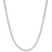Sterling Silver Italian 3.8mm Diamond-Cut Cuban Curb Chain Necklace for Men or Women - 30