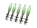 Muzata Fluorescent Squid Cuttlefish Sleeve Jig Fishing Lure Bait Head Hooks Luminous Octopus Lure Glow in Dark 10PCS