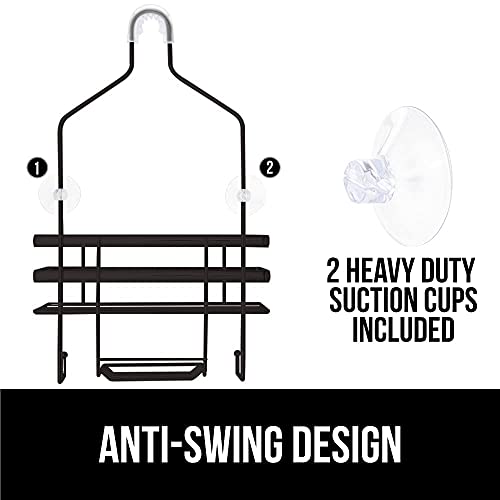 Gorilla Grip AntiSwing Oversized Shower Caddy, Rust Resistant Organizer, Holds 11 lbs, Strong