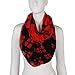 Harley Quinn Black and Red Print Infinity Fashion Scarf Costume Accessory