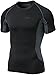 TM-MUB73-BKH_X-Large Tesla Men's Mesh-Side Panels Short Sleeve T-Shirt Cool Compression Baselayer MUB73
