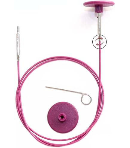 KnitPro Thin & Flex Câble, Violet Swivel, 40–150 Cm - Achetez Pas Cher Ici