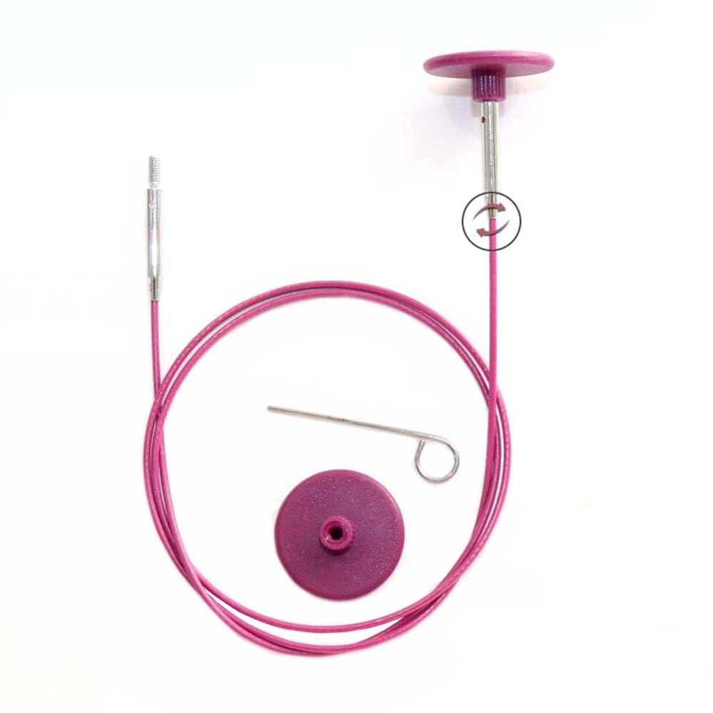 KnitPro Swivel 360° Inter. Cable for 80cm Needle - 3pcs, Purple