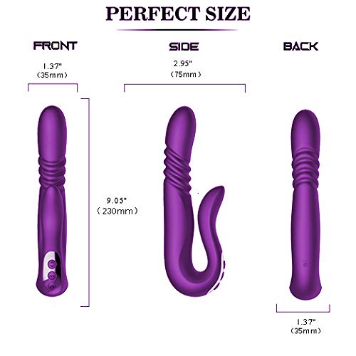 Glas Deluxe Thrusting Vibrator Adult Toys Handheld Massager Stick 360 Degree Rotation Rabbit G spot vibradors 7 Speed Waterproof Powerful vibradors Vibrator Rabbit Bullet Dildo