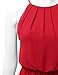JJ Perfection Women's Sleeveless Double-Layered Pleated Mini Chiffon Dress RED S