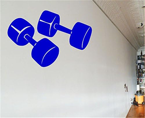 Dumbbells Fitness or Car Sticker Wall Stickers Peel and Stick Removable Wall Stickers for Kids Nursery Bedroom Living Room