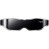 NEW ACCUPiX Mybud、3Dビューア、メガネ、100インチ、ヘッドマウントディスプレイ、仮想画面【海外直送品】 (Black-黒)