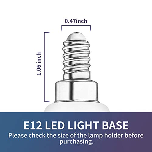 Winshine LED Light Bulb A15, Candelabra Base 6W=60W Equivalent Globe Bulb .G45 E12 Base 6W