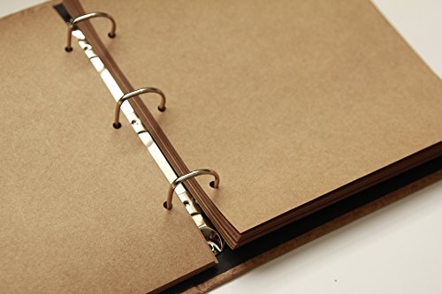 Kraft Photo Album, Wedding Album, Guest Book, Scrapbook, Baby & Family 80 kraft pages, 40 sheets, Handmade Eco friendly (FLOWERS KRAFT)